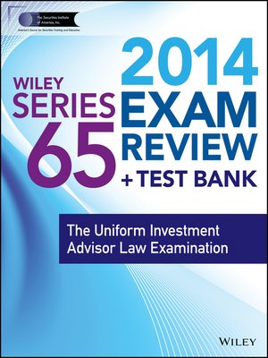 cover image of Wiley Series 65 Exam Review 2014 + Test Bank